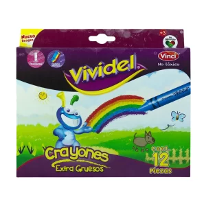 Crayolas redondas Vividel 12pz